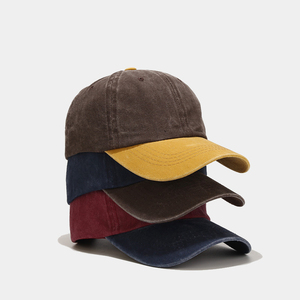 Casquettes de baseball unisexe en coton délavé style vintage et usé, 6 panneaux, vierges, style Dad Hat, personnalisables avec logo, pour le sport - Product Image 2