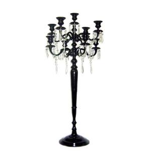 Candelabro Plateado de Cinco Brazos con Gotas de Cristal, Plato Superior con Diseño Floral, Portavelas de Pie para Decoración del Hogar, Acabado Metálico Duradero - Product Image 5