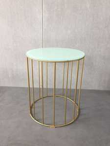 Modern Round <b>Marble</b> Coffee <b>Table</b> with Metal Frame <b>Nesting</b> Design Living Room Furniture Minimalist Style Accent <b>Table</b> For Home - Product Image 4