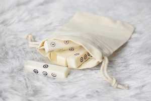 High Quality Handmade Bone <b>Dice</b> <b>Set</b>: Domino Style, Natural White Bone (40mm) - Product Image 5