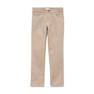 Pantalones de Algodón Twill Rectos y Ajustados para Niños con Logotipo Personalizado, Color Taupe, Casuales, con Cierre de Cremallera, Presillas para Cinturón, Cómodos, Ecológicos, Estilo Elegante - Product Image 1