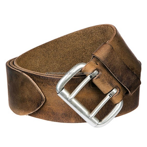 Ceinture en cuir rétro vintage décontractée pour hommes première couche en cuir de vachette boucle ardillon ceinture faite à la main Offre Spéciale fabricant en gros - Product Image 3