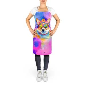 Corgi Hippie Dawg Unisex Large Multicolor <b>Apron</b> for Adults for Cooking Baking Crafts <b>Gardening</b> Kitchen Server - Product Image 2
