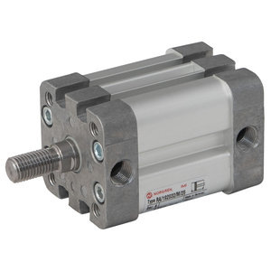 Cilindro compacto de doble acción ISO, rosca macho, 40 mm de diámetro, 30 mm de carrera, actuador lineal neumático para automatización industrial - Product Image 1