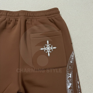 Survêtement de jogging court de luxe personnalisé pour homme, style délavé à l'acide et effet soleil, modèle vierge - Product Image 6