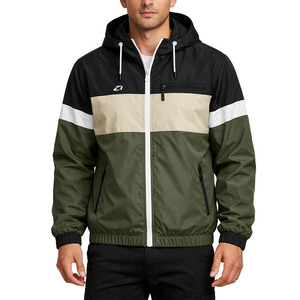 Rainbow <b>Spray</b> ODM/OEM Long Sleeve Crop Zipper Men <b>Jackets</b> Casual Color Block Patchwork Design Windbreaker Hooded <b>Jackets</b> <b>for</b> Men - Product Image 2