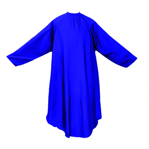 Cape de coiffure bleue en textile à manches longues, professionnelle, pour salon de coiffure, coupe de cheveux, coloration, coiffage, protection réutilisable - Product Image 4