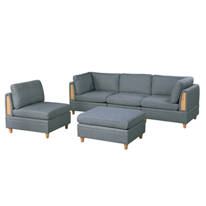 Set da soggiorno in acciaio modulo 5PC - Product Image 1