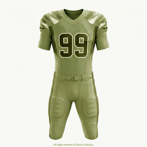 Uniforme de football américain personnalisé par sublimation, vente en gros, maillot d'équipe pour jeunes et adultes, rembourrage, sergé, maille respirante, vêtements de sport - Product Image 1