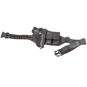 Funda de cinturón de piel de oveja con ajuste seguro y acceso fácil, hebilla de acero, 4.5 cm de ancho - Product Image 5