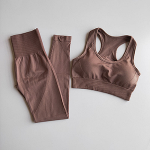 Activewear Two Piece Set Women <b>Seamless</b> Yoga <b>Leggings</b> Sport Bra Gym Workout Suit High Elastic Fast Dry Running Fitness Yoga Suit - Product Image 5