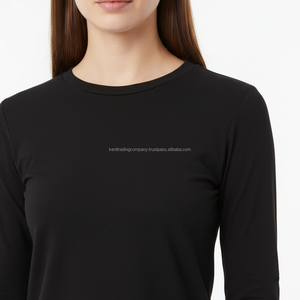 เสื้อยืดครอปแขนยาวผ้าฝ้าย 100% สำหรับฤดูร้อน แบรนด์ส่วนตัว รับผลิตเสื้อครอปป้องกันขนร่วง พร้อมสกรีนโลโก้ตามสั่ง ขายส่งจำนวนมาก - Product Image 4