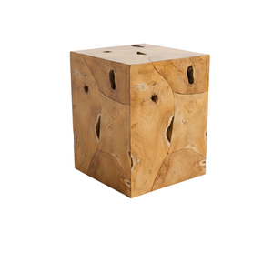 Taburete de Raíz de Teca Premium ARTERRA, Diseño Moderno, Hecho a Mano, Rústico, para Apartamento, Hotel, Villa, Mueble para el Hogar con Toque Cálido - Product Image 1