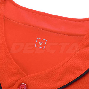 Maillot de baseball uni à boutons, manches courtes, directement de l'usine - Product Image 3