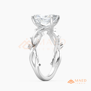 925 Sterling Silver Radiant Cut Moissanite Ring Lab Grown Diamond Engagement Ring for Women Fine Jewelry - Product Image 6