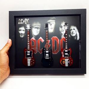 Music <b>Frame</b> AC DC 15.7 x 14.5 Inch with Guitar and <b>Glass</b> Shadow Box <b>Frame</b> for Music Gifts and Souvenirs Marchandise - Product Image 4