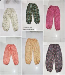 Art Silk Saree <b>Harem</b> <b>Pants</b> Printed Saree Silk Pajamas From India Mix Prints Silk Pajamas Wholesale From India - Product Image 1