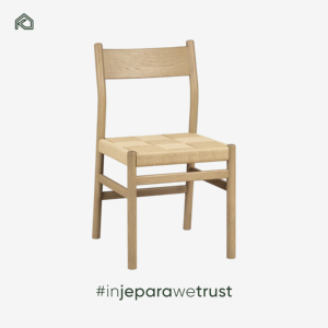 Chaise de salle à manger en rotin solide et écologique avec assise en corde de papier tressée pour projets de mobilier extérieur et hôtelier commercial - Product Image 1