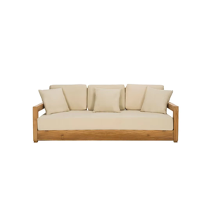 Meubles de canapé de salon prêts à la vente. Canapé d'intérieur en bois de teck avec tissu fin fabriqué en Indonésie - Product Image 4