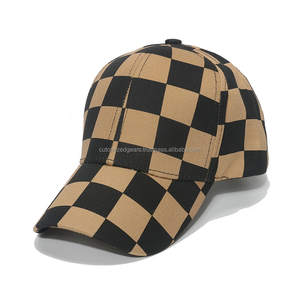 New Vintage Fashion Spring <b>Summer</b> Golf Outdoor Sport Dad Hats 100% Cotton Black Red Blue Plaid Check Baseball <b>Cap</b> Men - Product Image 5