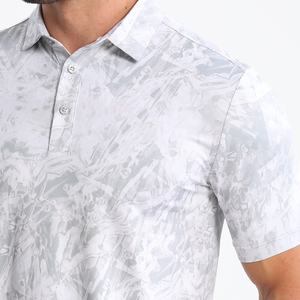 Chemises de golf et de tennis pour hommes à manches courtes avec logo personnalisé, été, 87,3% polyester, 12,7% élasthanne, tissu respirant et doux, imprimées - Product Image 3