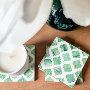 Juego de Posavasos Artesanales con Incrustaciones de Hueso para Vasos, Tazas, Mesas de Comedor, Esquinas de Café y Colecciones de Regalos Decorativos - Product Image 1