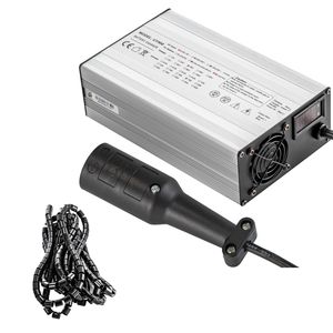 "48V Club Car Golf Cart <b>Battery</b> Charger 15A Aluminum 3 Pin Plug LED <b>Round</b>" - Product Image 1