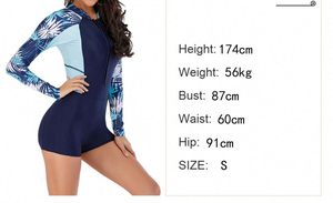 Maillot de bain de surf personnalisé en Spandex/Nylon écologique pour femme, ensemble 2 pièces, manches longues, anti-UV, respirant, vêtements de plage - Product Image 4