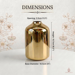 Jarrón de Metal Dorado para Decoración del Hogar, Elegante Florero Decorativo, Centro de Mesa de Lujo para Sala de Estar - Product Image 4