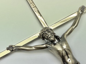 Vente en gros d'acier de luxe en alliage de zinc polyvalent métal artisanat bronze antique cuivre fournitures de prière croix crucifix - Product Image 2
