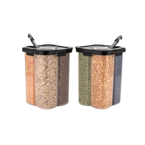 Conteneur de stockage alimentaire Greenside 2,5 L, écologique, en plastique PP transparent, organisateur de cuisine avec couvercle à boucle, boîte portable pour l'école - Product Image 1