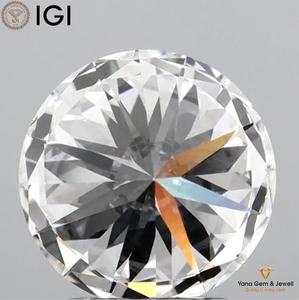 Diamante cultivado en laboratorio CVD de 2.00 quilates, claridad VVS1, color E, forma redonda de 8.18 mm con certificado IGI para anillo personalizado de regalo. - Product Image 4