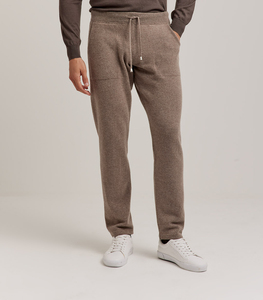 Pantalones Deportivos de Punto Marrón para Hombre PHANTOM IMPEX, Cintura Elástica con Cordón, Pantalones Casuales con Bolsillos Laterales, Cachemira de Peso Medio para Invierno - Product Image 1