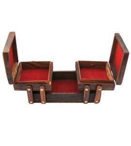 Caja de Joyería de Madera Hecha a Mano, Económica, para Anillos, Aretes, Collares y Pulseras, con un Elegante Diseño Rústico - Product Image 6
