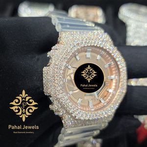 นาฬิกาเพชรหรู Pahal Jewels ตัวเรือนสแตนเลสสตีล หน้าปัดอนาล็อก-ดิจิตอล ขนาด 40 มม. ตัวล็อคแบบ Deployment Clasp สำหรับทั้งชายและหญิง - Product Image 2