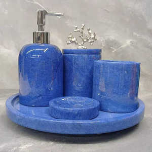 Elegant <b>White</b> Oval Polyresin <b>Bathroom</b> <b>Set</b> Durable <b>Accessories</b> Wholesale - Product Image 6