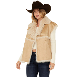 Women's Boutique Leather <b>Vest</b> Genuine Lambskin Private Label Factory Price Wholesale Manufacturer - Product Image 1
