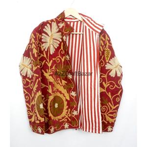 เสื้อแจ็คเก็ตคอร์ติสปักลายแบบนูน ดีไซน์วินเทจ เป็นมิตรกับสิ่งแวดล้อม ระบายอากาศได้ดี แห้งเร็ว ซับในผ้าฝ้าย คอจีน ใส่ได้ทั้งฤดูร้อนและฤดูหนาว - Product Image 3
