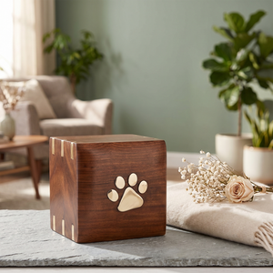 Falah International Wholesale Wooden Pet Cremation Urn <b>Dog</b> Cat Memorial Urn for <b>Ashes</b> Handmade Wood Pet Urn Keepsake Funeral Urn - Product Image 5
