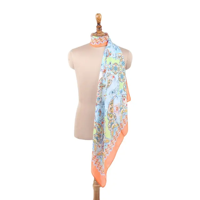 Ấn Độ tinh khiết Khăn Lụa Vuông bán buôn rất nhiều handmade chiếc khăn stoles kết thúc tốt đẹp chiếc khăn lụa phụ nữ thời trang bán buôn Chất lượng cao