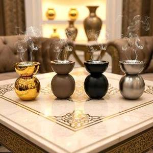 Quemador de incienso de carbón para decoración del hogar, mabkhara elegante, soporte de incienso premium, elegante soporte para bakhoor - Product Image 4