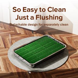 Eco Artificial Grama <span class=keywords><strong>Dog</strong></span> Litter Box Aço Inoxidável Bandeja Interior com Gramado WC para <span class=keywords><strong>Dog</strong></span> Training Pee WC Unscented - Product Image 6