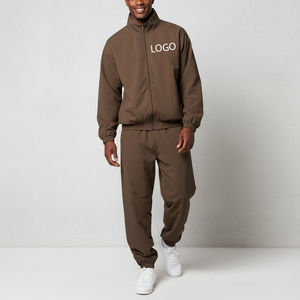 Chándal de Invierno con Capucha y Paneles con Cremallera, Corte Regular, de Alta Calidad OEM/ODM, para Hombre, con Logotipo Bordado Personalizado, Ropa Deportiva, Resistente al Viento - Product Image 1