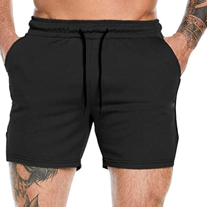 Shorts de sport respirants de haute qualité, couleur unie, avec poches latérales, cordon de serrage, shorts d'été pour hommes, personnalisables - Product Image 5