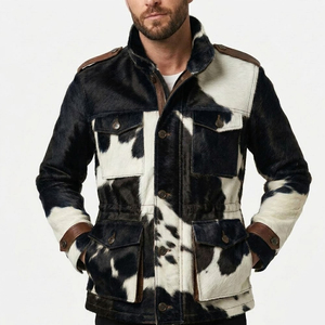 Custom Inside Pockets Design <b>Men</b> Cowhide Leather <b>Jacket</b> OEM Real Genuine Leather Wholesale Biker Wear <b>Jacket</b> - Product Image 1