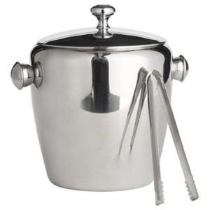 Cubo de Hielo para Champán Popular para Bares y Fiestas, Cubo de Hielo de Acero Inoxidable Plateado con Asa Lisa y Tapa - Product Image 5