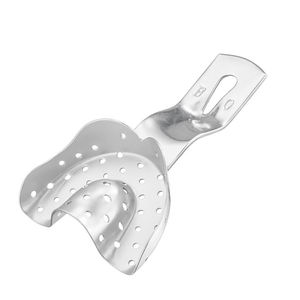 Plateaux d'empreinte dentaire manuels en acier inoxydable pour dents supérieures et inférieures, légers, certifiés CE, garantie 3 ans - Product Image 5