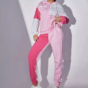 Conjunto Deportivo de Felpa de Algodón para Mujer, Tallas Grandes, Diseño Personalizado, Informal, para Gimnasio, Descanso, Deporte, con Logotipo - Product Image 5