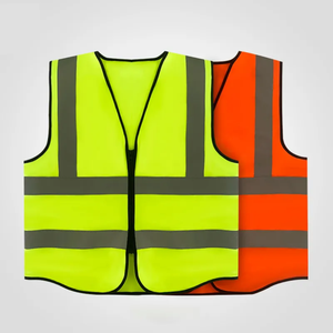 Gilet de sécurité réfléchissant en polyester multi-poches personnalisé - Imperméable, LED clignotante, ANSI Classe 1, EN ISO 20471 Classe 2, haute visibilité - Product Image 1