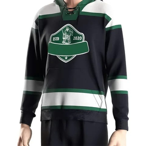 เสื้อฮู้ดฮอกกี้น้ำแข็งสำหรับผู้ใหญ่แบบ OEM สั่งทำพิเศษ |   เสื้อฮอกกี้คอวีแบบถ่ายเทความร้อน 100% โพลีเอสเตอร์ ระบายความชื้นได้ดี ลายธงชาติ - Product Image 4